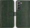 Selencia Hoesje Geschikt voor Samsung Galaxy S22 Hoesje Met Pasjeshouder - Selencia Echt Lederen Bookcase - Groen