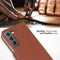 Selencia Hoesje Geschikt voor Samsung Galaxy S22 Hoesje Met Pasjeshouder - Selencia Echt Lederen Bookcase - Lichtbruin