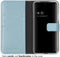 Selencia Hoesje Geschikt voor Samsung Galaxy S22 Hoesje Met Pasjeshouder - Selencia Echt Lederen Bookcase - lichtblauw