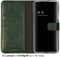 Selencia Hoesje Geschikt voor Samsung Galaxy S22 Hoesje Met Pasjeshouder - Selencia Echt Lederen Bookcase - Groen