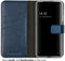 Selencia Hoesje Geschikt voor Samsung Galaxy S22 Hoesje Met Pasjeshouder - Selencia Echt Lederen Bookcase - Blauw