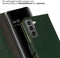 Selencia Hoesje Geschikt voor Samsung Galaxy S22 Hoesje Met Pasjeshouder - Selencia Echt Lederen Bookcase - Groen