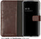 Selencia Hoesje Geschikt voor Samsung Galaxy S22 Hoesje Met Pasjeshouder - Selencia Echt Lederen Bookcase - Bruin