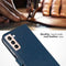 Selencia Hoesje Geschikt voor Samsung Galaxy S22 Plus Hoesje Met Pasjeshouder - Selencia Echt Lederen Bookcase - Blauw