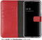 Selencia Hoesje Geschikt voor Samsung Galaxy S22 Plus Hoesje Met Pasjeshouder - Selencia Echt Lederen Bookcase - Rood