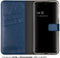 Selencia Hoesje Geschikt voor Samsung Galaxy S22 Plus Hoesje Met Pasjeshouder - Selencia Echt Lederen Bookcase - Blauw