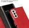 Selencia Hoesje Geschikt voor Samsung Galaxy S22 Plus Hoesje Met Pasjeshouder - Selencia Echt Lederen Bookcase - Rood