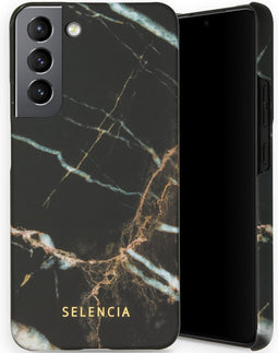 Selencia Hoesje Geschikt voor Samsung Galaxy S22 Plus Hoesje - Selencia Maya Fashion Backcover - zwart
