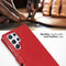 Selencia Hoesje Geschikt voor Samsung Galaxy S22 Ultra Hoesje Met Pasjeshouder - Selencia Echt Lederen Bookcase - Rood