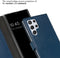 Selencia Hoesje Geschikt voor Samsung Galaxy S22 Ultra Hoesje Met Pasjeshouder - Selencia Echt Lederen Bookcase - Blauw