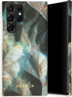 Selencia Hoesje Geschikt voor Samsung Galaxy S22 Ultra Hoesje - Selencia Maya Fashion Backcover - zwart