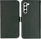 Selencia Hoesje Geschikt voor Samsung Galaxy S23 Hoesje Met Pasjeshouder - Selencia Echt Lederen Bookcase - Groen