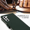 Selencia Hoesje Geschikt voor Samsung Galaxy S23 Hoesje Met Pasjeshouder - Selencia Echt Lederen Bookcase - Groen