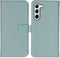 Selencia Hoesje Geschikt voor Samsung Galaxy S23 Plus Hoesje Met Pasjeshouder - Selencia Echt Lederen Bookcase - lichtblauw