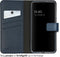 Selencia Hoesje Geschikt voor Samsung Galaxy S23 Plus Hoesje Met Pasjeshouder - Selencia Echt Lederen Bookcase - Blauw