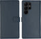 Selencia Hoesje Geschikt voor Samsung Galaxy S23 Ultra Hoesje Met Pasjeshouder - Selencia Echt Lederen Bookcase - Blauw