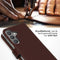 Selencia Hoesje Geschikt voor Samsung Galaxy S24 Hoesje Met Pasjeshouder - Selencia Echt Lederen Bookcase - Bruin