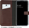 Selencia Hoesje Geschikt voor Samsung Galaxy S24 Plus Hoesje Met Pasjeshouder - Selencia Echt Lederen Bookcase - Bruin