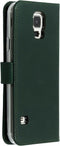 Selencia Hoesje Geschikt voor Samsung Galaxy S5 Plus / S5 Neo / S5 Hoesje Met Pasjeshouder - Selencia Echt Lederen Bookcase - Groen