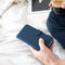 Selencia Hoesje Geschikt voor Samsung Galaxy S5 Plus / S5 Neo / S5 Hoesje Met Pasjeshouder - Selencia Echt Lederen Bookcase - Blauw