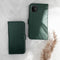 Selencia Hoesje Geschikt voor Samsung Galaxy S7 Hoesje Met Pasjeshouder - Selencia Echt Lederen Bookcase - Groen