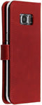 Selencia Hoesje Geschikt voor Samsung Galaxy S8 Hoesje Met Pasjeshouder - Selencia Echt Lederen Bookcase - Rood