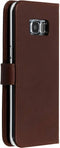 Selencia Hoesje Geschikt voor Samsung Galaxy S8 Hoesje Met Pasjeshouder - Selencia Echt Lederen Bookcase - Bruin