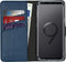 Selencia Hoesje Geschikt voor Samsung Galaxy S9 Hoesje Met Pasjeshouder - Selencia Echt Lederen Bookcase - Blauw