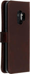 Selencia Hoesje Geschikt voor Samsung Galaxy S9 Hoesje Met Pasjeshouder - Selencia Echt Lederen Bookcase - Bruin