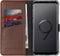 Selencia Hoesje Geschikt voor Samsung Galaxy S9 Plus Hoesje Met Pasjeshouder - Selencia Echt Lederen Bookcase - Bruin
