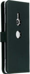 Selencia Hoesje Geschikt voor Sony Xperia XZ3 Hoesje Met Pasjeshouder - Selencia Echt Lederen Bookcase - Groen