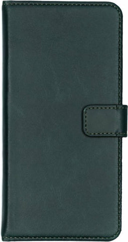 Selencia Hoesje Met Pasjeshouder Geschikt voor Samsung Galaxy J6 Plus - Selencia Echt Lederen Bookcase - Groen