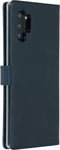 Selencia Hoesje Met Pasjeshouder Geschikt voor Samsung Galaxy Note 10 Plus - Selencia Echt Lederen Bookcase - Donkerblauw