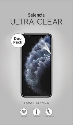 Selencia Screenprotector Geschikt voor iPhone Xs / X / 11 Pro - Selencia Duo Pack Ultra Clear Screenprotector smartphone