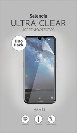 Selencia Screenprotector Geschikt voor Nokia 2.2 - Selencia Duo Pack Ultra Clear Screenprotector smartphone