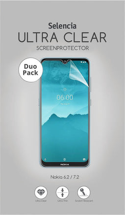 Selencia Screenprotector Geschikt voor Nokia 7.2 / 6.2 - Selencia Duo Pack Ultra Clear Screenprotector smartphone