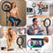 Selfie ring licht 33 cm - Uitschuifbare statief 160 cm - RGB ring verlichting - Mobiele telefoon houder voor live streaming - 10 Helderheid LED selfie licht - Draadloze afstandsbediening