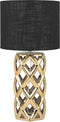 SELJA - Tafellamp - Zwart/Goud - Keramiek