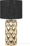 SELJA - Tafellamp - Zwart/Goud - Keramiek