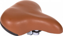 Selle Comfortabel fietszadel - groot zitvlak - dikke vulling - grote veren - bruin