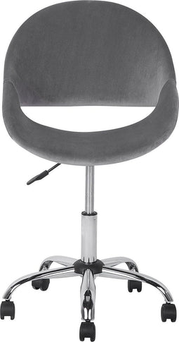 SELMA - Bureaustoel - Grijs - Fluweel
