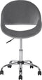 SELMA - Bureaustoel - Grijs - Fluweel