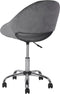 SELMA - Bureaustoel - Grijs - Fluweel