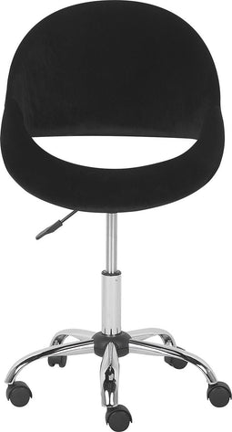 SELMA - Bureaustoel - Zwart - Fluweel