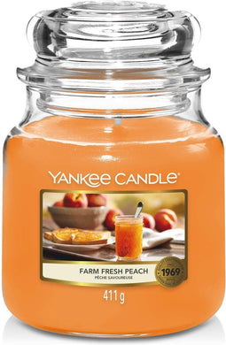 Yankee Candle Farm Fresh Peach - Geurkaars - Fruitig - Oranje