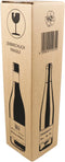 SendProof® Wijnverzenddoos | golfkarton | 105x105x420mm | 1 fles | bruin/zwart | 20 stuks