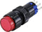TRU COMPONENTS LAS2Y-11/R/12V Druktoets 250 V 3 A 1x uit/(aan) Moment Rood IP40 1 stuk(s)