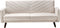 SENJA - Slaapbank 3-zits - Lichtbeige - Kunstlinnen