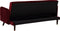 SENJA - Slaapbank 3-zits - Rood - Fluweel