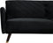 SENJA - Slaapbank 3-zits - Zwart - Fluweel
